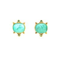 Blue Venetian Glass Stud Earrings 202//202
