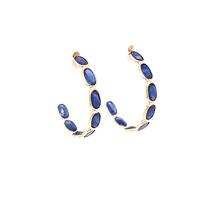 14k Yellow Gold Blue Sapphire Earrings 202//202