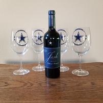 Ultimate Cowboys Fan Wine and Glasses 202//202