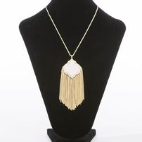 Kendra Scott Gold Necklace with White Stone 202//202