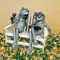 Cast Iron Garden Frogs Decor 202//202