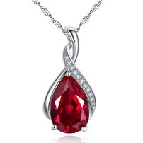 3.15ct Lab Created Ruby Necklace 202//202