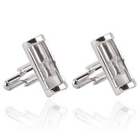 Gentlemen Silver Layered Hourglass Design Cufflinks 202//202