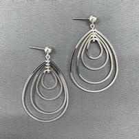 Multi Tear Drop Silver Dangle Earrings 202//202