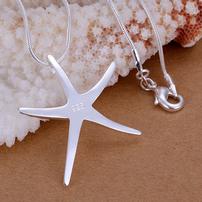 Silver Starfish Pendant Necklace 202//202