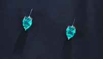 Green Crystal Stone Stud Earrings 202//115