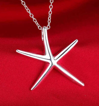 Sterling Silver Starfish  Necklace 202//215