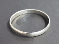 Petite Sterling Silver Smooth Bracelet Bangle 202//151