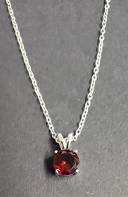Lab Created Diamond Drop Pendant on Silver Necklace 182//280