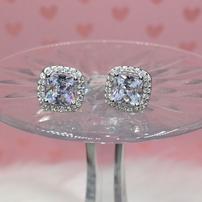 1ct Lab Created Halo Diamond Stud Earrings 202//202