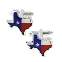 State of Texas Shaped Flag Stainless Steel Cuff Links 202//202