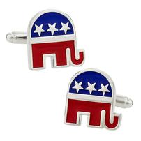Silver Republican Elephant Stainless Steel Cuff Links 202//202