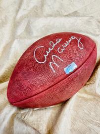 Archie Manning Signed Football in Glass Display Case 202//269