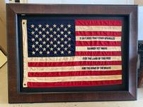 United State Flag with Embroidered Star Spangled Quote 202//151