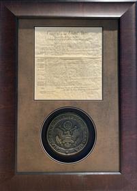Bill of Rights with United State of America Seal 201//280