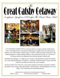 "The Great Gatesby Getaway" Chattanooga, TN for 2 People, 3 Nights 202//261