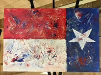 Original Texas Flag Painting by Artist Taft McWhorter
