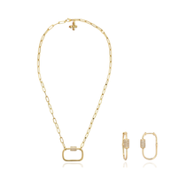 Carabiner Necklace & Earrings Set 202//202