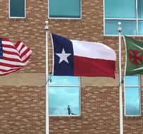Texas flag flown over Strake Jesuit campus in 2022 202//190