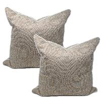 Two Kristal mushroom colored throw pillows 202//202