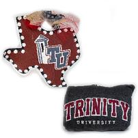 Trinity University decorative door hanger and grey sweatshirt (2XL) 202//202