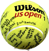 Autographed Oversize Tennis Ball by 2022-2023 SJ Tennis Team 202//209