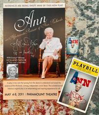Signed poster, playbill, and magnet from Holland Taylor. 202//234