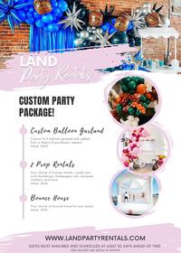 Party Package - Land & Party Rental 200//280