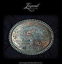 Autographed Custom Silver Belt Buckle 202//208