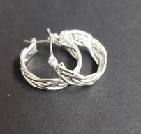 Silver Twist Hoop Earrings 202//192