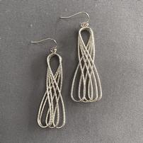 Silver Twisted Dangle Earrings 202//202