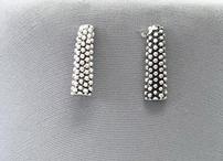 Silver Textured Bar Earrings 202//146