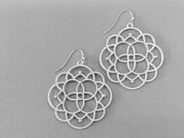 Silver Filigree Round Earrings 202//152