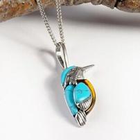 Sterling Silver Turquoise Bird Necklace 202//202