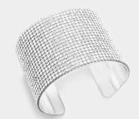 Silver Crystal Wide Cuff 202//172