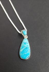Sterling Silver Handmade Turquoise Necklace 190//280