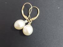 10K Yellow Gold Freshwater Pearl Earrings 202//152