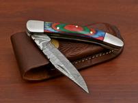 Handmade  Damascus Pocket Knife 202//151