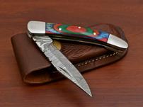 Handmade  Damascus Pocket Knife 202//151