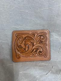 Leather Pocket Size Wallet with Flower Design 202//269