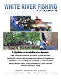 "White River Fishing" Cotter, Ark for 4 People for 3 Nights 202//261