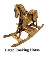 Large Wooden Rocking Horse with Texas Seal 202//249