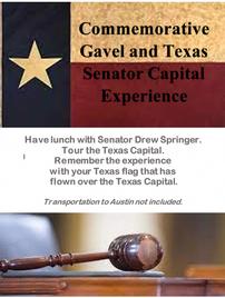 Commemorative Gavel and Texas Senator Capital Experience 202//268