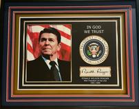 Ronald Reagan "In God We Trust" Framed 202//158