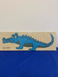 Teal Alligator Painting 202//269