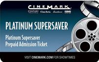 Cinemark Platinum Supersaver Admission Tickets (8) 202//128