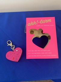 Pink Heart Personal Alarm Keychain 202//269