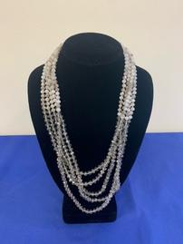 Gray Crystal 5 Strand Necklacee 202//269