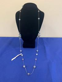 Silver & Crystal Beaded 42" Necklace 202//269