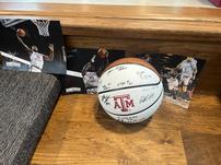 Aggie Basketball Signed by 9 Aggie Players 202//151